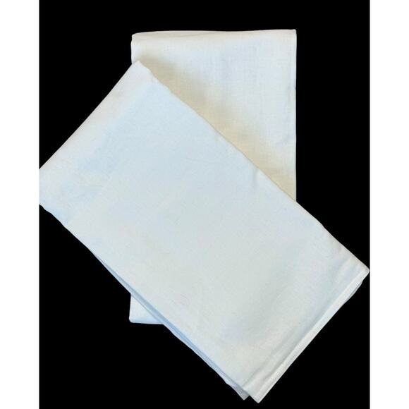 Dapu Pillowcases Set of 2 King Size French Linen & Cotton Blend Ivory Shams New - Picture 1 of 7